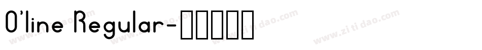 O'line Regular字体转换
